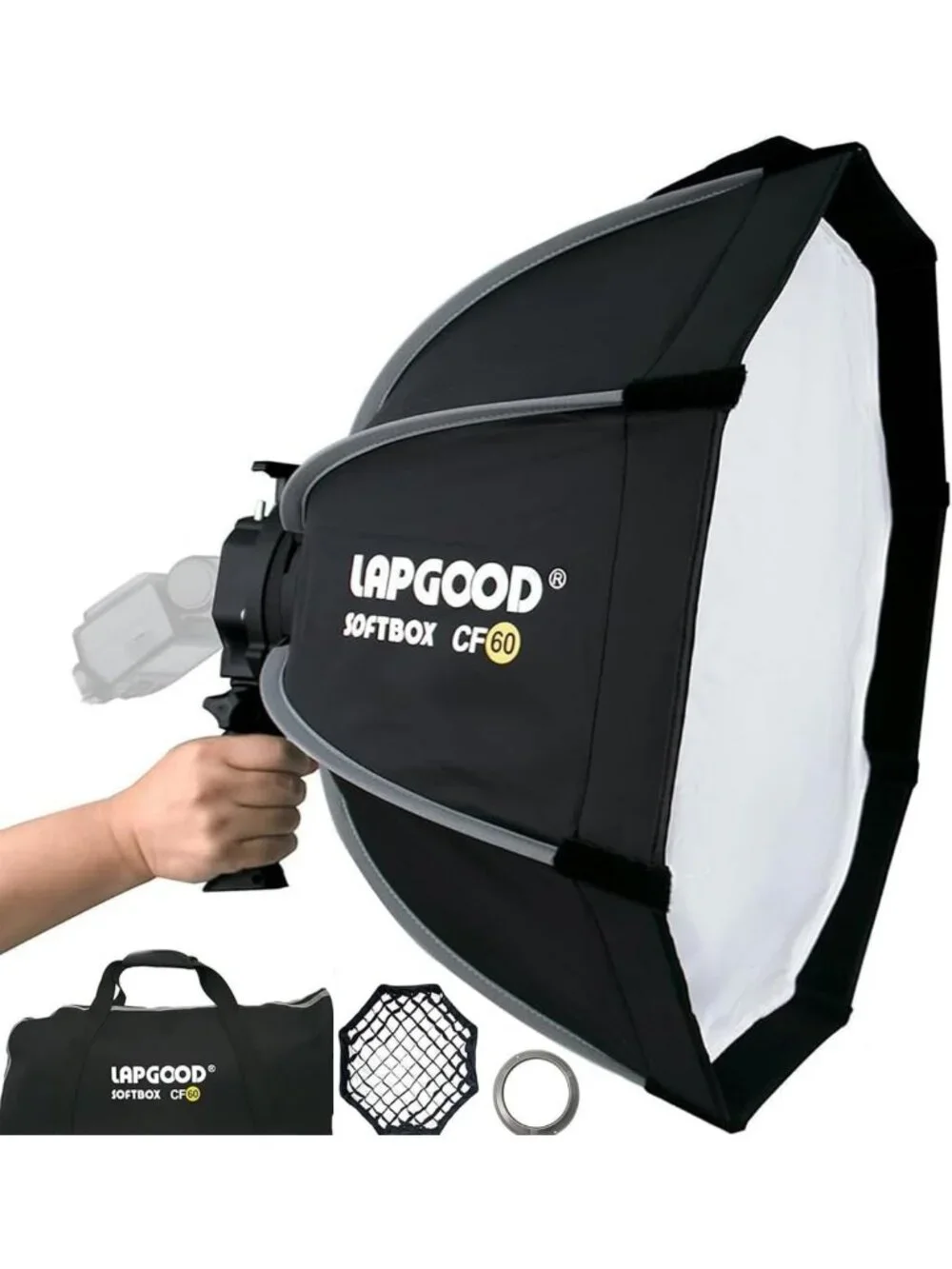 24'' Softbox with S-Type Bracket - Portable Handheld Lighting for Photography